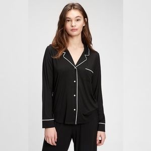 Gap True Black PJ Style Shirt - S Tall